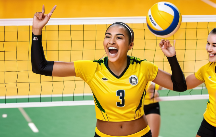 배구 유니폼 색상 선택 팁 - **Prompt:** A male volleyball libero in a calm and collected pose, demonstrating exceptional focus w...