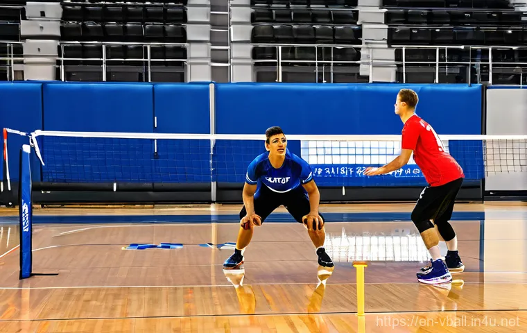 배구 팀워크 훈련법 - **"Synchronized Movement: The Silent Symphony of Defense"**
A dynamic, high-action scene on a vi... 배구 팀워크 훈련법 - **"Synchronized Movement: The Silent Symphony of Defense"**
A dynamic, high-action scene on a vi...