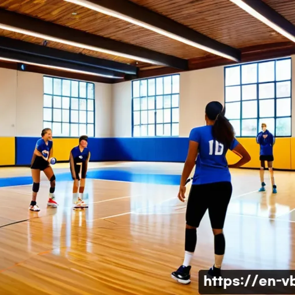 배구 교실 찾는 법 - A bright, welcoming community center gym with a diverse group of beginner and intermediate volleybal...