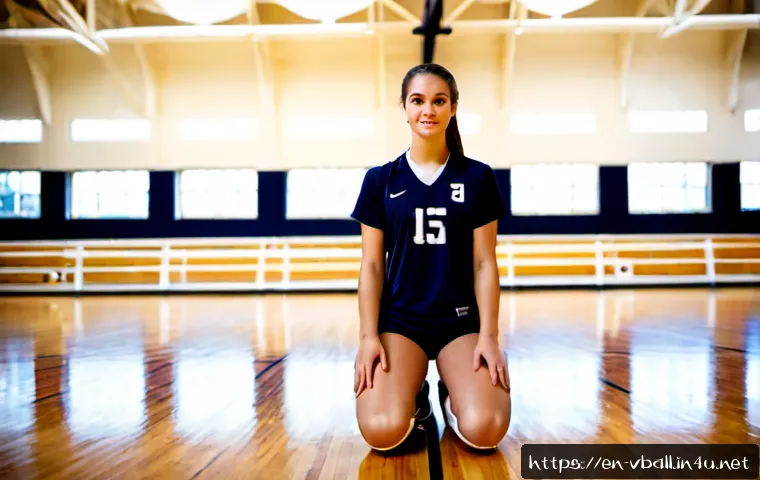Home 17 배구 다큐멘터리 - Photorealistic sports documentary scene inside a bright American high school gymnasium, a determined...